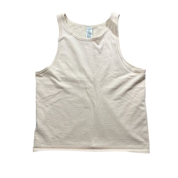 Sweaty Betty Tops - Sweaty Betty London 12  Ivory Beige Knit‎ Tank Model Blend Sleeveless